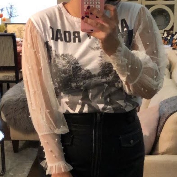 Custom ‘Abbey Road’ Embellished Tee - The Free Banana - Picture 3 of 3